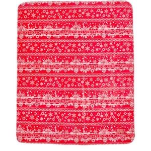 Victoria’s Secret Red & White Sherpa Fleece Cozy Throw